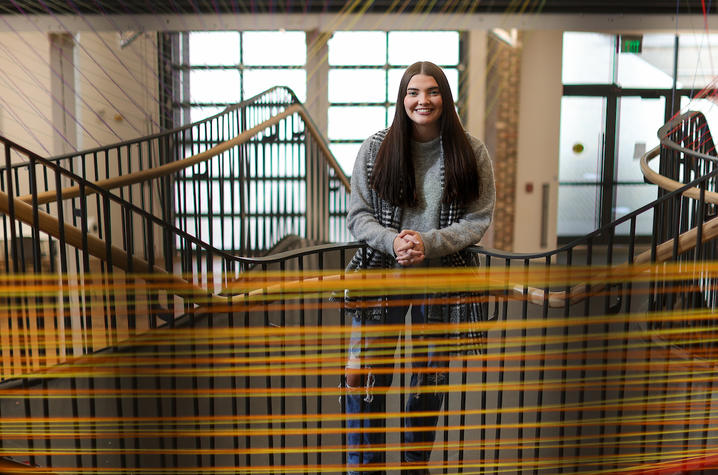 This is a photo of KayDee Pratt, who is a senior majoring in product design in the University of Kentucky College of Design. Mark Cornelison | UK Photo