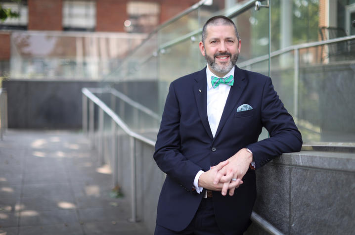 This is a photo of Matthew Bush, M.D., Ph.D., is chair of the UK College of Medicine Department of Otolaryngology — Head and Neck Surgery. Mark Cornelison | UK Photo
