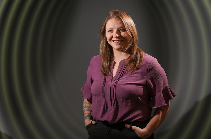This is a photo of Michaela Keener, Ph.D., an assistant professor of athletic training and clinical nutrition at the University of Kentucky’s College of Health Sciences. Mark Cornelison | UK Photo
