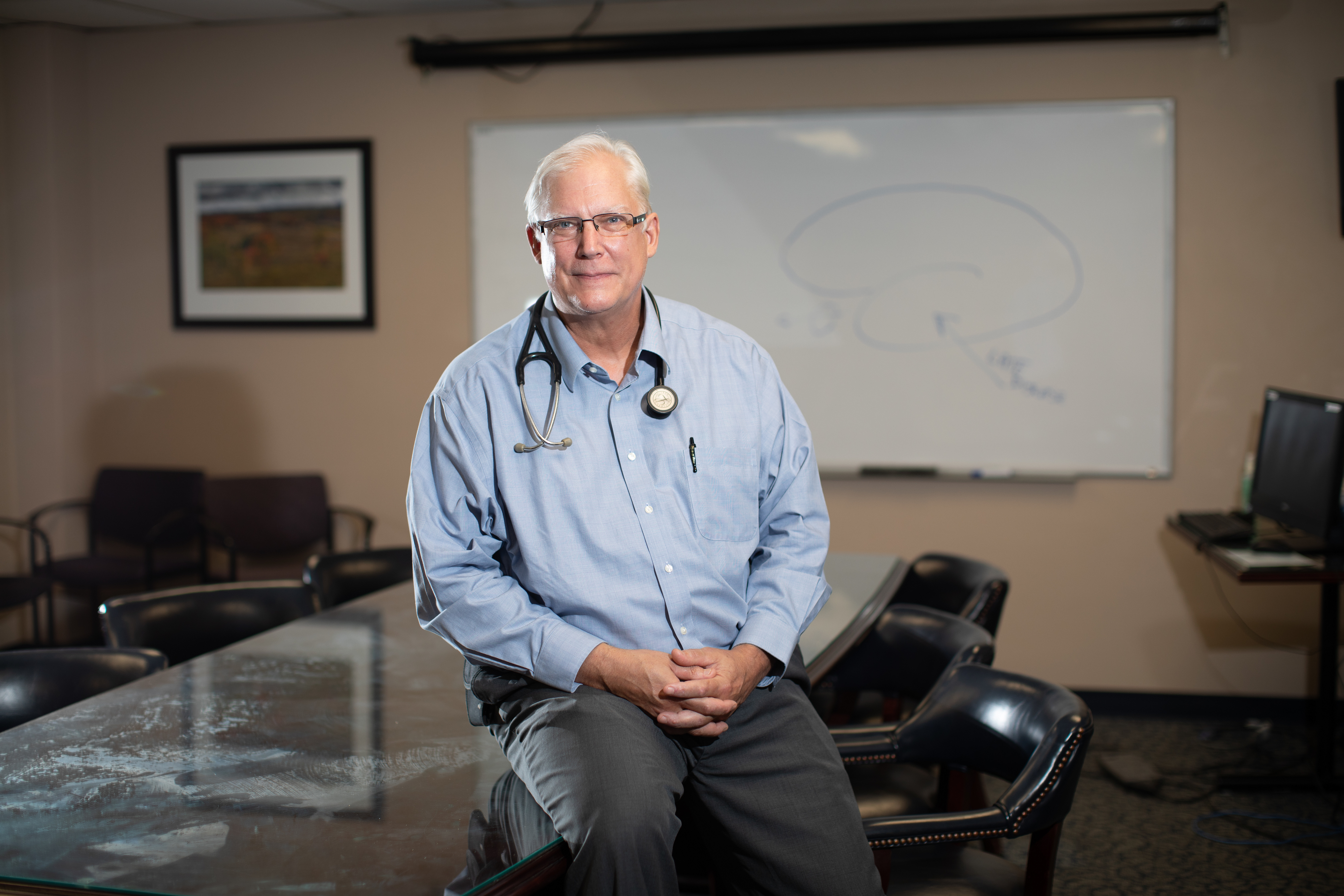 This is a photo of Greg Jicha, M.D., Ph.D., who is supported by the NIH’s National Institute on Aging, which leads research on aging, the aging process and diseases and conditions associated with growing older, in order to extend the healthy, active years of life. UK Photo