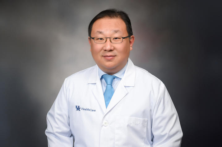 This is a photo of Weisi Yan, M.D., Ph.D., who presented his work on immunology-driven radiation oncology at the International Conference on Advances in Radiation Oncology in Vienna, Austria. Photo provided.