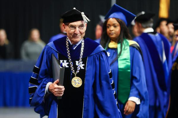 UK President Eli Capilouto at the December 2024 Commencement ceremony.