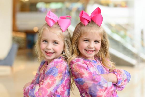 Fraternal twins Berkely, left, and Lennox Frey were both born with serious heart defects. Berkely’s condition required open-heart surgery. Photo by Shaun Ring.