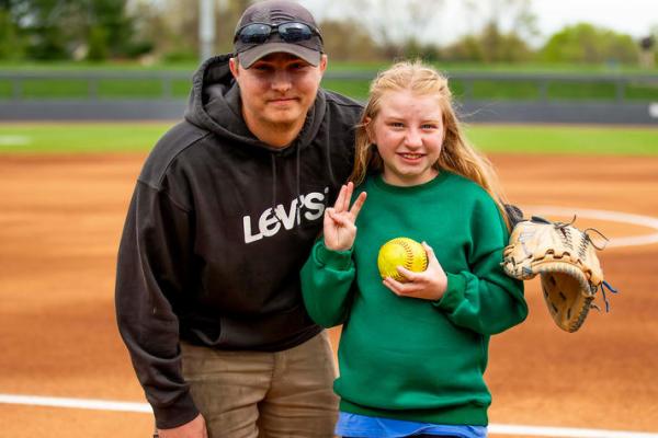 This is a photo of of Sera Davis. When she needed a kidney, Alex Rogers, a stranger, stepped up and gave her a second chance at life. Photo provided by UK Athletics.