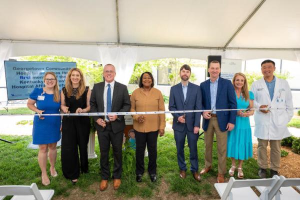 This is a photo at an event celebrating Georgetown Community Hospital becoming the first hospital to join the Kentucky Children's Hospital Affiliate Network. Photo by Mark Mahan