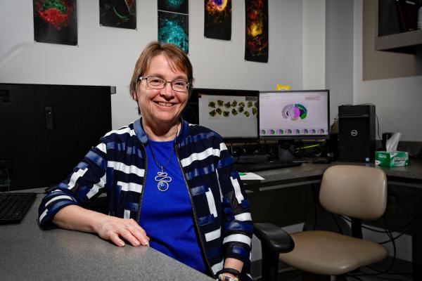 This is a photo of Linda Van Eldik, Ph.D., director of the UK Sanders-Brown Center on Aging and a professor of neurology in the UK College of Medicine.  UK Photo