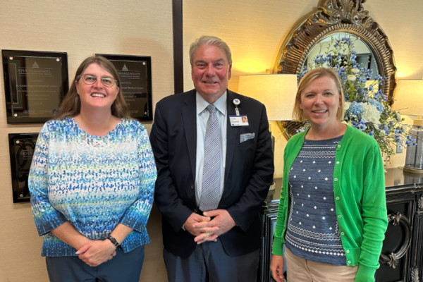 This photo features (from left) Shelley Irving, Donald Lloyd and Virginia Valentin. Photo provided by College of Health Sciences. 