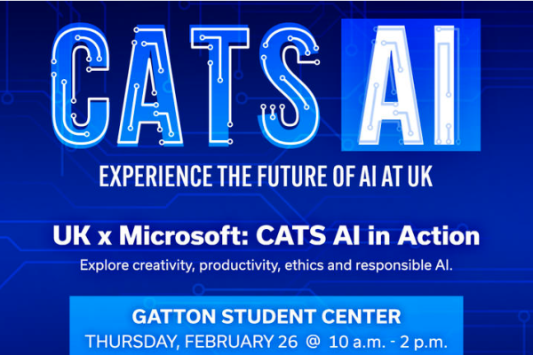 Graphic announcing the CATS AI event