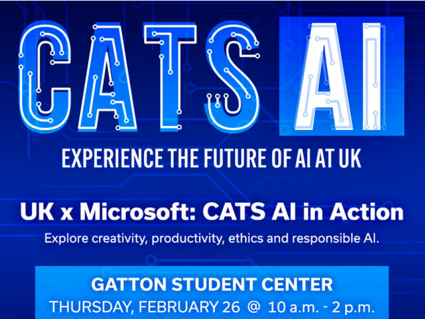 Graphic announcing the CATS AI event