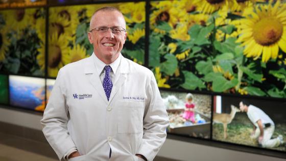 This is a photo of Scottie Day, M.D., who is physician-in-chief at Kentucky Children’s Hospital, and focused on ensuring that Kentucky’s next generation can thrive. Mark Cornelison | UK Photo