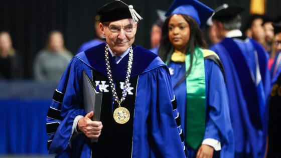 UK President Eli Capilouto at the December 2024 Commencement ceremony.