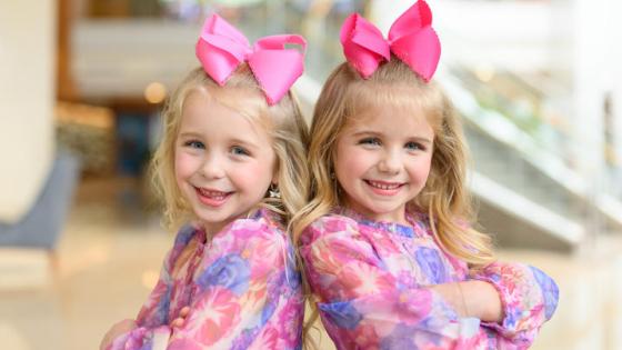 Fraternal twins Berkely, left, and Lennox Frey were both born with serious heart defects. Berkely’s condition required open-heart surgery. Photo by Shaun Ring.
