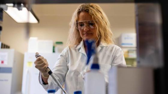 This is a phot of Julie Pendergast, Ph.D., who studies how disruptions to circadian rhythms and sleep affect health. Photo by Jeremy Blackburn | Research Communications