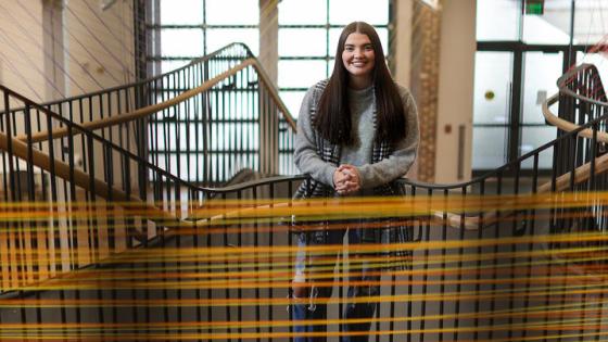 This is a photo of KayDee Pratt, who is a senior majoring in product design in the University of Kentucky College of Design. Mark Cornelison | UK Photo