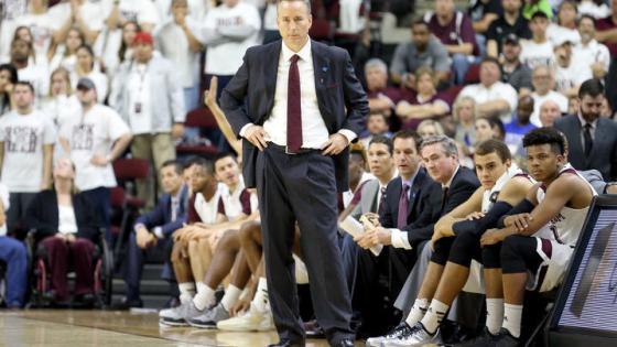 This is a photo of Billy Kennedy, who coached the Texas A&M Aggies from 2011 to ’19. During his time in College Station he was diagnosed with Parkinson’s disease. Photo by the Associated Press.