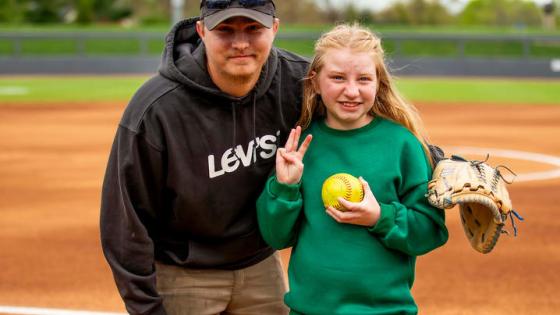This is a photo of of Sera Davis. When she needed a kidney, Alex Rogers, a stranger, stepped up and gave her a second chance at life. Photo provided by UK Athletics.