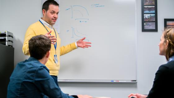 This is a photo of William Stoops, Ph.D., who is supported by the National Institute on Drug Abuse, which aims to advance science on drug use and addiction prevention, and the National Center for Advancing Translational Sciences.  UK Photo