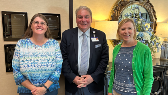This photo features (from left) Shelley Irving, Donald Lloyd and Virginia Valentin. Photo provided by College of Health Sciences. 