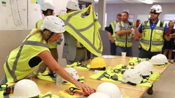 Dr. Eli Capilouto and lawmakers take a tour of campus, as well as the Rankin Health Education Building on July 30, 2025. Photo by Carter Skaggs | UKphoto