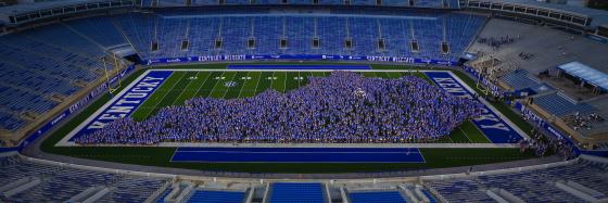 This is a photo of UK students on Kroger Field.